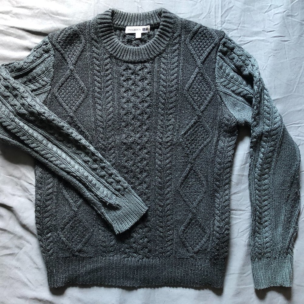Men's Black/Grey Pullover Sweater by J.W. Anderson for Uniqlo